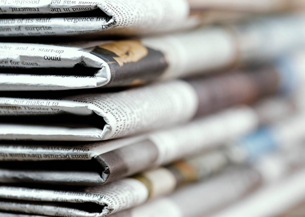 Stack of newspapers